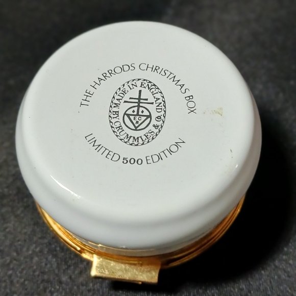 Crummles Enamel Trinket Box Harrods Christmas Snowman - Picture 5 of 5